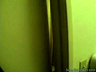 Cumshot surprise for sexy couple in the bathroom