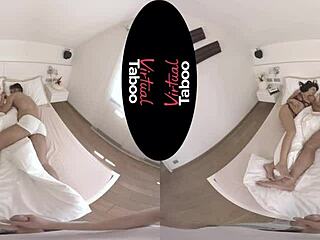 Hardcore virtual reality sex with a brunette in a taboo family