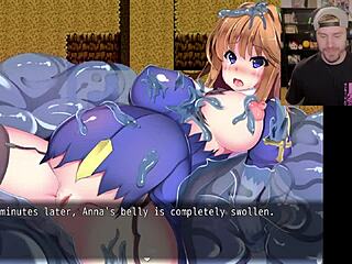 Get a taste of monster cock with this Hentai creampie game
