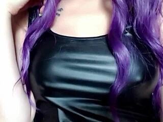 Mexican MILF gets turned on in her sexy black outfit before getting pounded