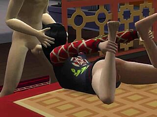 Thesims cartoon girl gets a rough blowjob for 30 minutes