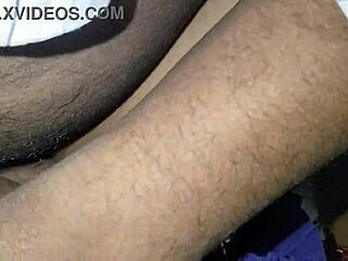 Indian wife gets a ride on a stick