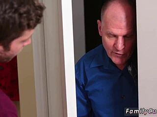 Teen stepsister enjoys rough sex with stepfather