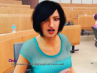 Porn game featuring a young man and a beautiful college girl