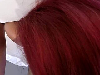 Redhead's tiny pussy gets a creampie - Karol Redxxx