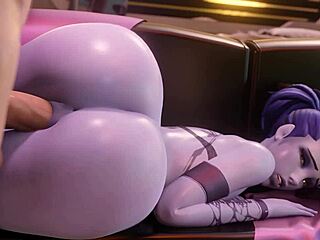 A widowmaker receives a threesome