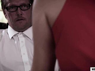 Busty cheerleader gets a hardcore pounding from an older man