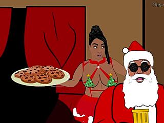 Ebony MILF Mimi gets her big tits and ass creampied