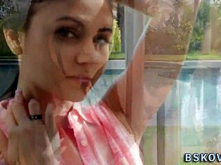 Busty babe Ariana Marie takes on a big cock outdoors