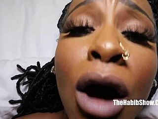 Ebony hottie Nyny Lew gets her tight pussy stretched by Jovan Jordan