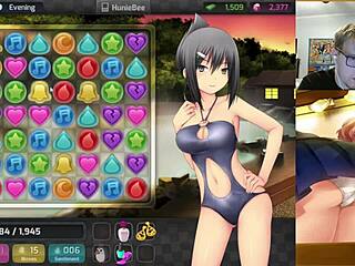 Monster hentai: Huniepop uncensored with spread pussy lips and creampie