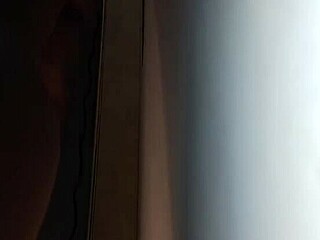 Ebony amateur milf gets a birdseye view of gloryhole pussy