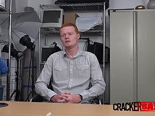 Interracial gay anal scene with white guy and black boss