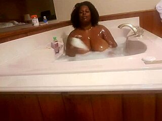 Marliese Morgan's big, beautiful black butt gets wet and wild