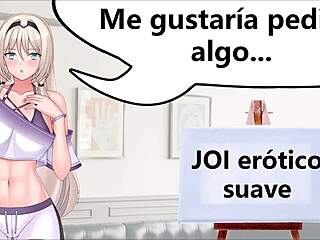 Spanish anime character leads you to pleasure with audio jerk off instructions