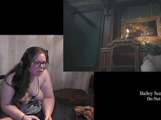 Big ass and piercing BBW gets naked in Monster hunt game