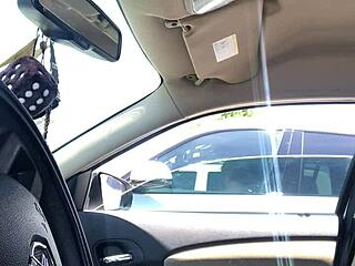 Black cock flashing in gym parking lot