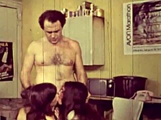 A hairy and milfy retro threesome adventure
