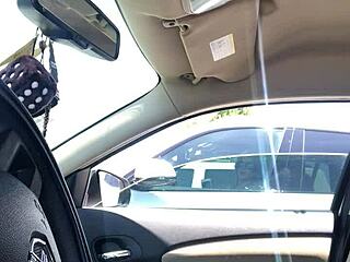 Black cock flashing in gym parking lot