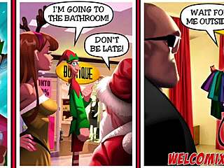 A mischievous Christmas orgy at the mall's pleasure palace - A Welcomix animated adventure