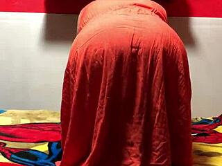 Hot Latina wife shows off her assets in stockings and lingerie