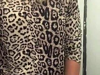 Amateur MILF indulges in public fingering in restroom