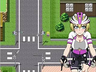 A foot race leads to a humiliating encounter on the blonde's large breasts in this animated flash sequel - Part 2