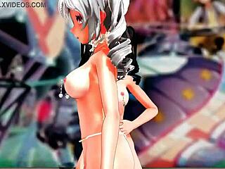 Hentai video featuring erotic food play with bananas