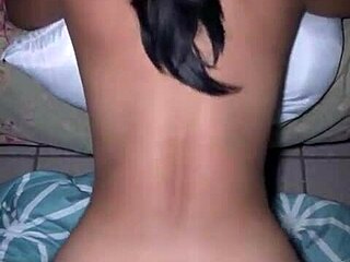 Amateur couple enjoys passionate indoor sex