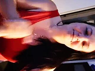 My girlfriend gives me a blowjob and I ejaculate on her buttocks