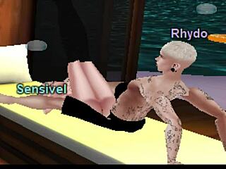 Janine's intimate moment on Imvu caught and shared