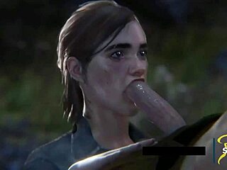 3D Hentai video of Ellie giving a blowjob