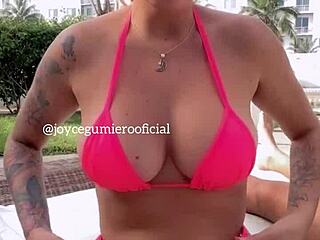 Soyjoy's sizzling poolside action with Joyce Gumiero in Cancún