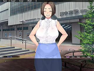 Yarichin Kaitai Kyoushi: Housewife blowjob and creampie in hentai game