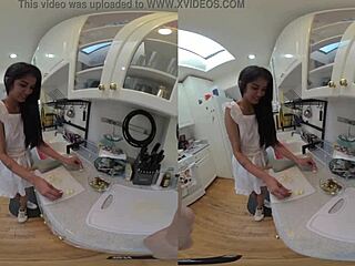 Experience the ultimate virtual kitchen sex in 3D