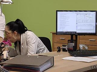 A young Czech woman seeks financial assistance and engages in sexual activity in a professional setting