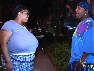 Kumalott, a curvy African-American woman, experiences a massive penis