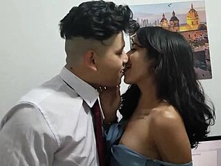Amateur couple engages in hardcore sex with teacher