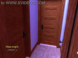 Adult video game featuring naked girls in locker room setting
