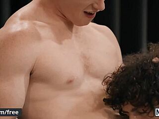 Five men engage in intense gay orgy with deepthroat and missionary fucking