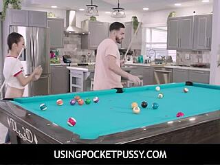Freya from Doom enjoys pool table sex in this hardcore video