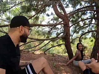 We exercise together and end up in a threesome outside