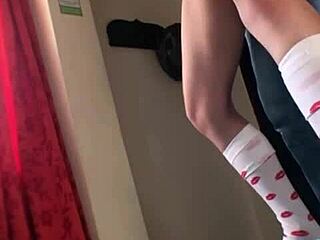 A curvy yet small girl with an adorable physique receives fingering until she reaches climax, resulting in lubrication of her vagina