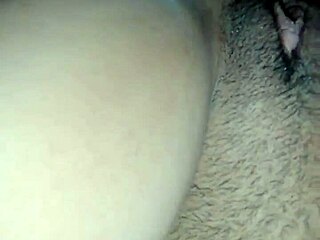 Amateur with big tits and hairy ass gets horny