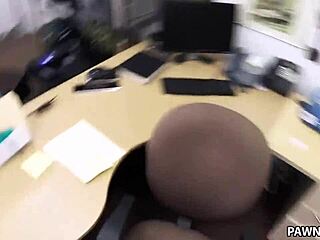 Amateur shop owner and student have hidden group sex
