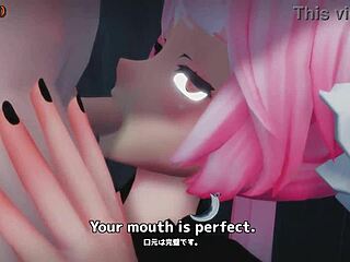 A charming anime vampire performs a thorough oral sex