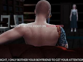 Animated taboo: Girl cheats on her boyfriend with his arch-nemesis
