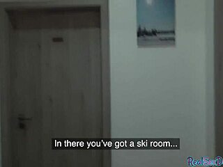 European beauty gets picked up and taken from behind before giving a blowjob