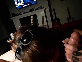 Seductive amateur blowjob in first-person view