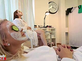 Latina beauty and friends enjoy a day of pampering and pleasure at the squirt spa